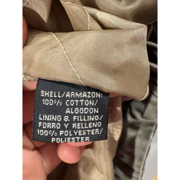 Vintage Olive Green Canvas Military Cargo Lined Field Jacket 257-AJC XXL Heavy - Picture 8 of 14